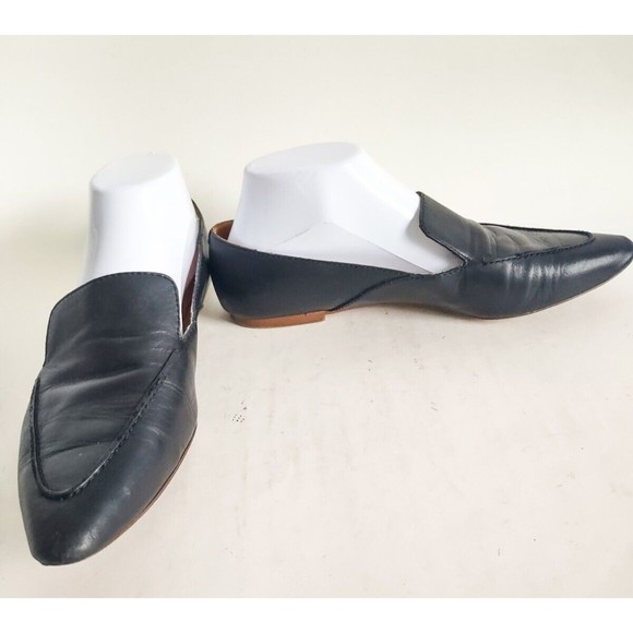 Madewell Frances Skimmer Leather Pointed Toe Slip On Loafers Shoes Black Sz 7.5 - Picture 2 of 11